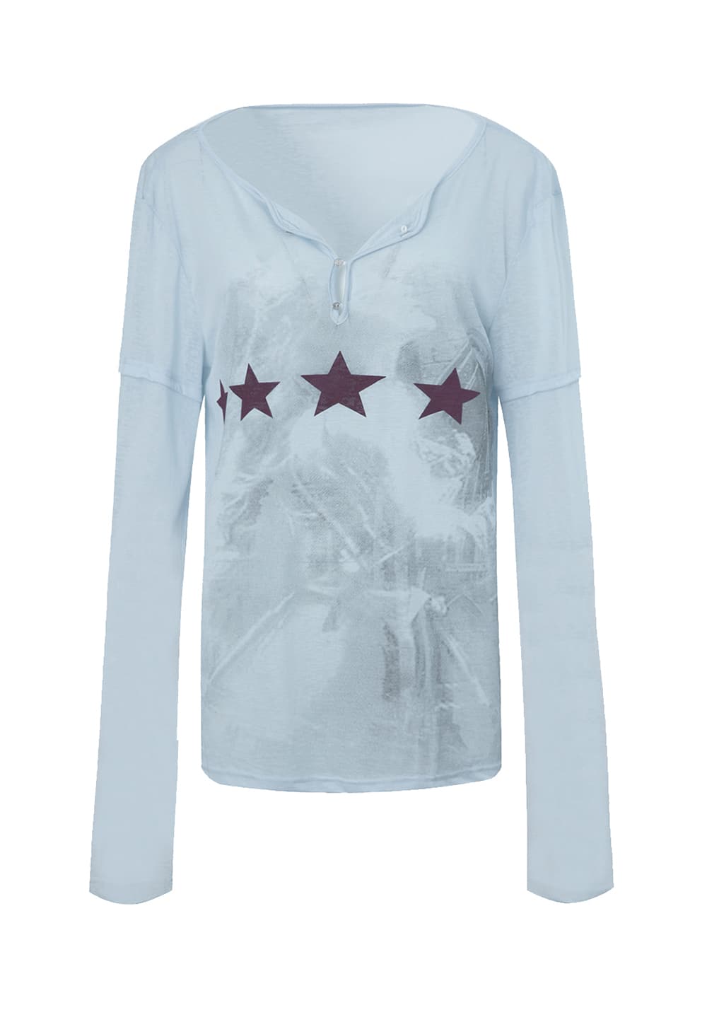 DOUBLEPUNCH丨Mystic Print V-Neck Sheer Sun Shirt - PSYLOS 1, DOUBLEPUNCH丨Mystic Print V-Neck Sheer Sun Shirt, Shirt, DOUBLEPUNCH, PSYLOS 1